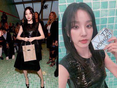 纽约时装周/宋雨琦皮革短裙又帅又辣!想把Tory Burch性感小背心穿上身