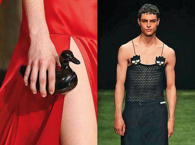 2025春夏时装周童心大发！暗黑小鸭包、酷企鹅透视针织衫话题满满