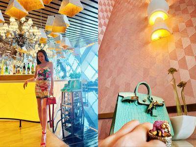 关颖杜百万爱马仕鳄鱼皮包伴游杜拜　奢华行开箱厉害饭店