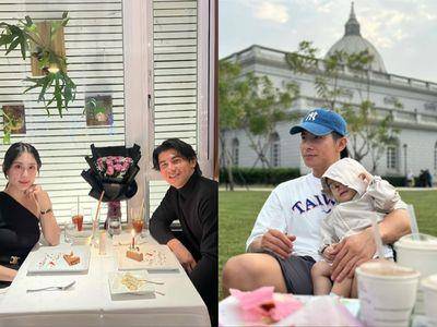 中国台湾最帅队长陈杰宪放闪 爱穿同色系情侣装合体辣妻