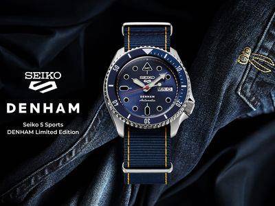 Seiko联手丹宁品牌打造帅表　牛仔裤缝线图案、剪刀Logo成亮点