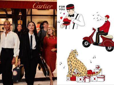卡地亚节庆LINE贴图免费载还有小礼物　美洲豹、门僮图案俏皮