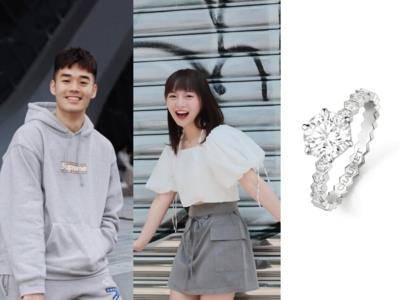王齐麟用0.5克拉CHAUMET钻戒套牢陈诗媛！“蜂巢戒环”偷藏超甜蜜意涵