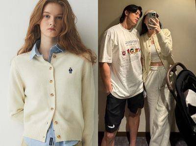 陈杰宪老婆Hailey机场穿搭同款　小熊针织外套、中国台湾品牌棉裤亲民好入手