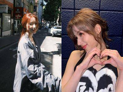 8位爱豆同款显白发色推荐！Sana榛果米棕超显白、Giselle樱花粉太仙