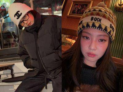 一窥Jennie今冬的6顶毛帽收藏 小众品牌到CHANEL都爱保暖护耳帽