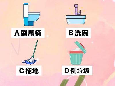 超准!挑一种最想做的家事 秒测你的恋爱中的“变心指数”