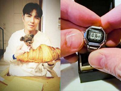 萧敬腾抢到CASIO戒指表　毛小孩扑向夯表猛蹭