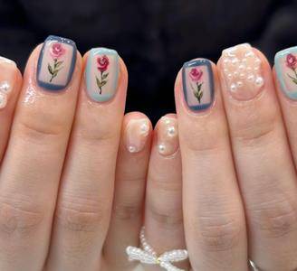 冬去春来就做“古典花卉美甲”！低调高雅的奢华氛围　指尖精致度满分