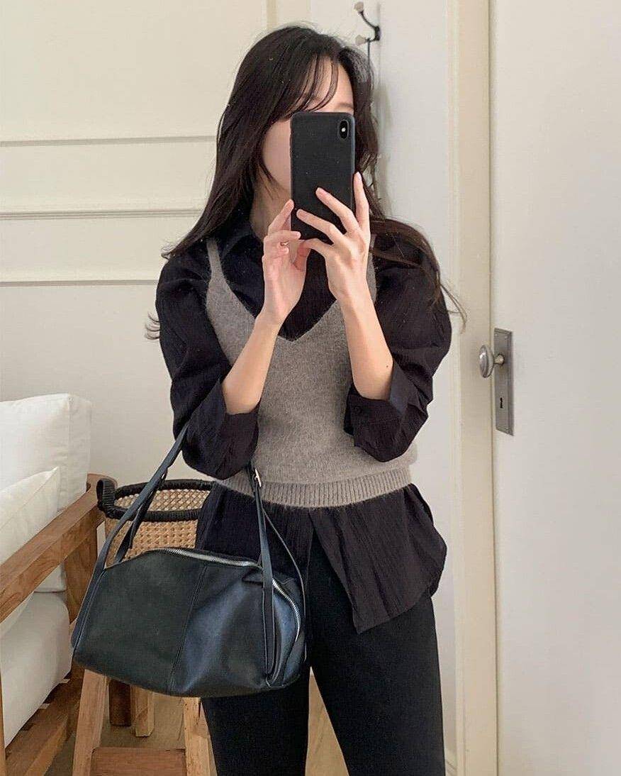 “针织背心”保暖显瘦穿搭攻略！6大推荐搭法＋40款时髦穿搭范本 最新资讯 图7张