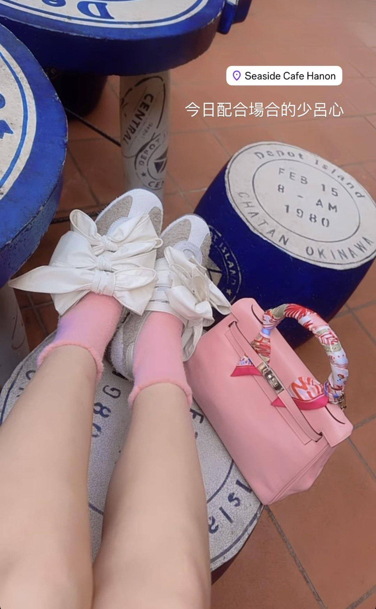 陈乔恩拎爱马仕热卖包游冲绳　Hello Kitty丝袜美腿也吸睛 名人名流 图3张