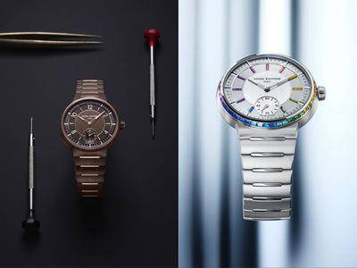 LV热卖表镶一圈彩宝炫目　华丽运动风限量发行