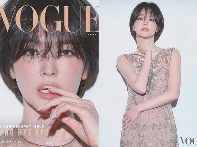 美得像瓷娃娃！宋慧乔透明果冻妆　是小男孩短发最美范本