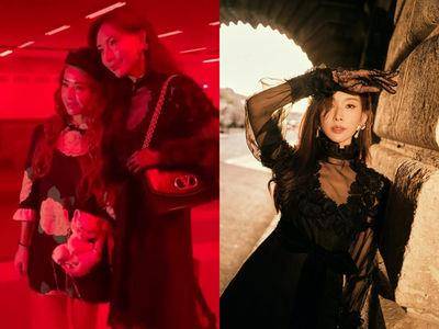 林志玲、蔡依林逆龄同框曝“超萌身高差”！Valentino复古造型看秀美炸
