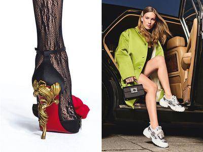忽晴忽雨春季鞋款推荐 华丽吊灯变性感高跟鞋、BV复古篮球鞋一抹红吸睛