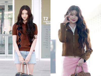 张员瑛露长腿“爱心浏海”藏亮点!16岁Ella变Miu Miu女孩机场时尚美翻