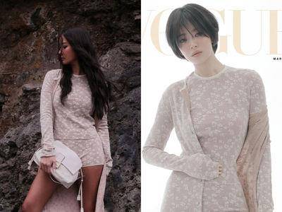 孙芸芸撞衫宋慧乔根本逆龄女神对决！穿FENDI印花装露长腿狂喷仙气