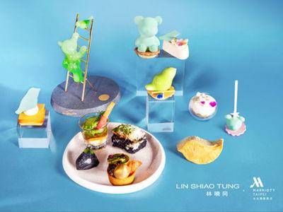 林晓同珠宝可爱玉熊变甜点　精致下午茶万豪酒店吃得到