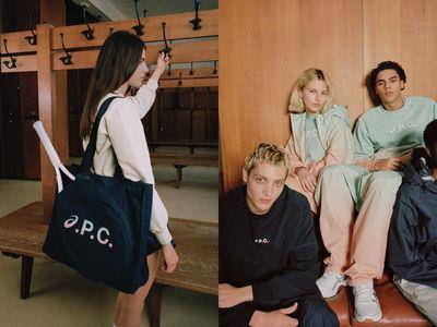 A.P.C.联名ASICS打造极简运动穿搭!复古机能鞋、Logo控必收网球托特包