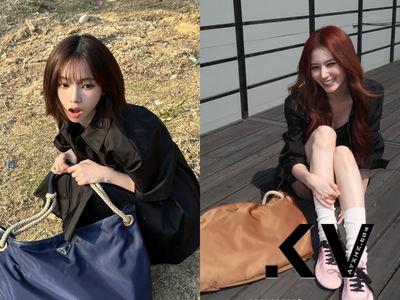 Sana露美腿晒Prada新尼龙包！Karina也拎同款“Mariner” 绳索肩带超百搭