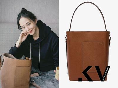 张钧甯抢晒“贵妇爱牌”巧克力色水桶包 Valextra大尺寸松弛感美包超烧