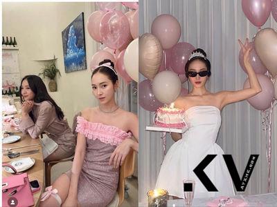 韩星洁西卡办粉红派对庆生　爱马仕甜美凯莉包抢镜