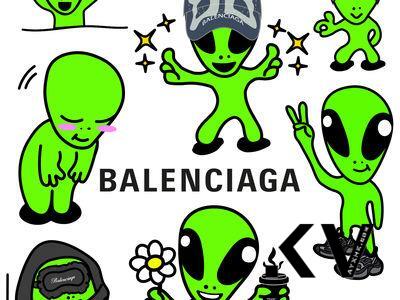 BALENCIAGA免费LINE贴图必收!“8表情超实用”时髦外星人穿6XL运动鞋