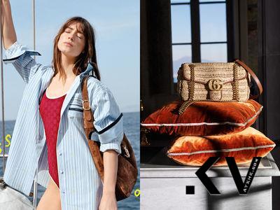 GUCCI夏日限定编织Marmont、GG 托特包！英女星抢先演绎度假穿搭