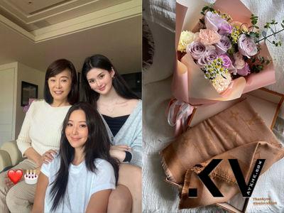 孙芸芸47岁生日晒美魔女妈妈 乐收LV大礼
