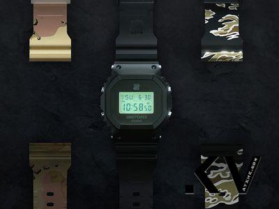 G-SHOCK联手潮牌送3条表带　黑表配迷彩带帅爆