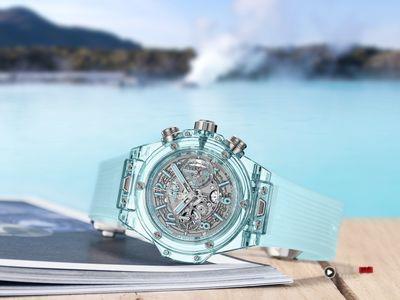 HUBLOT湖水蓝宝石表好梦幻 透明感表壳秀机芯还抗UV