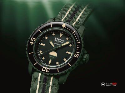 Swatch联名Blancpain潜水表添湿度指示计 变色提示表盘有水分