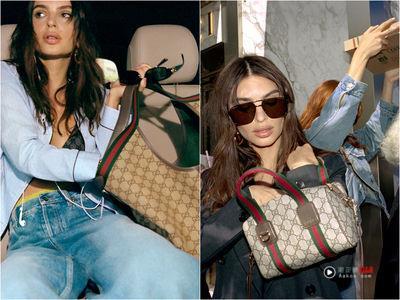 Gucci老花新成员大托特Giglio、迷你手提包！辣模Emily超烧街拍示范