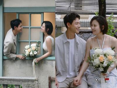 刘品言、连晨翔结婚照藏亮点!日常轻婚纱“同品牌放闪”甜翻