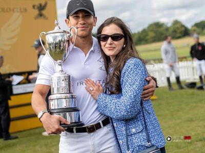 汶莱王子妃香奈儿造型赏马球赛 老公夺冠献爱的抱抱