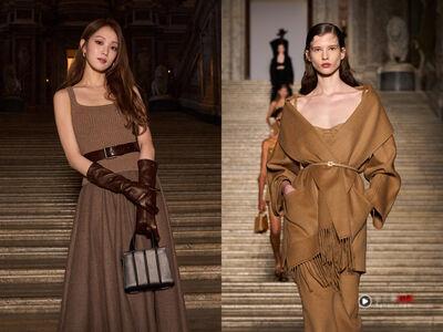 李圣经化身公主看Max Mara早春秀！招牌大衣变轻盈、拎Whitney新包度假
