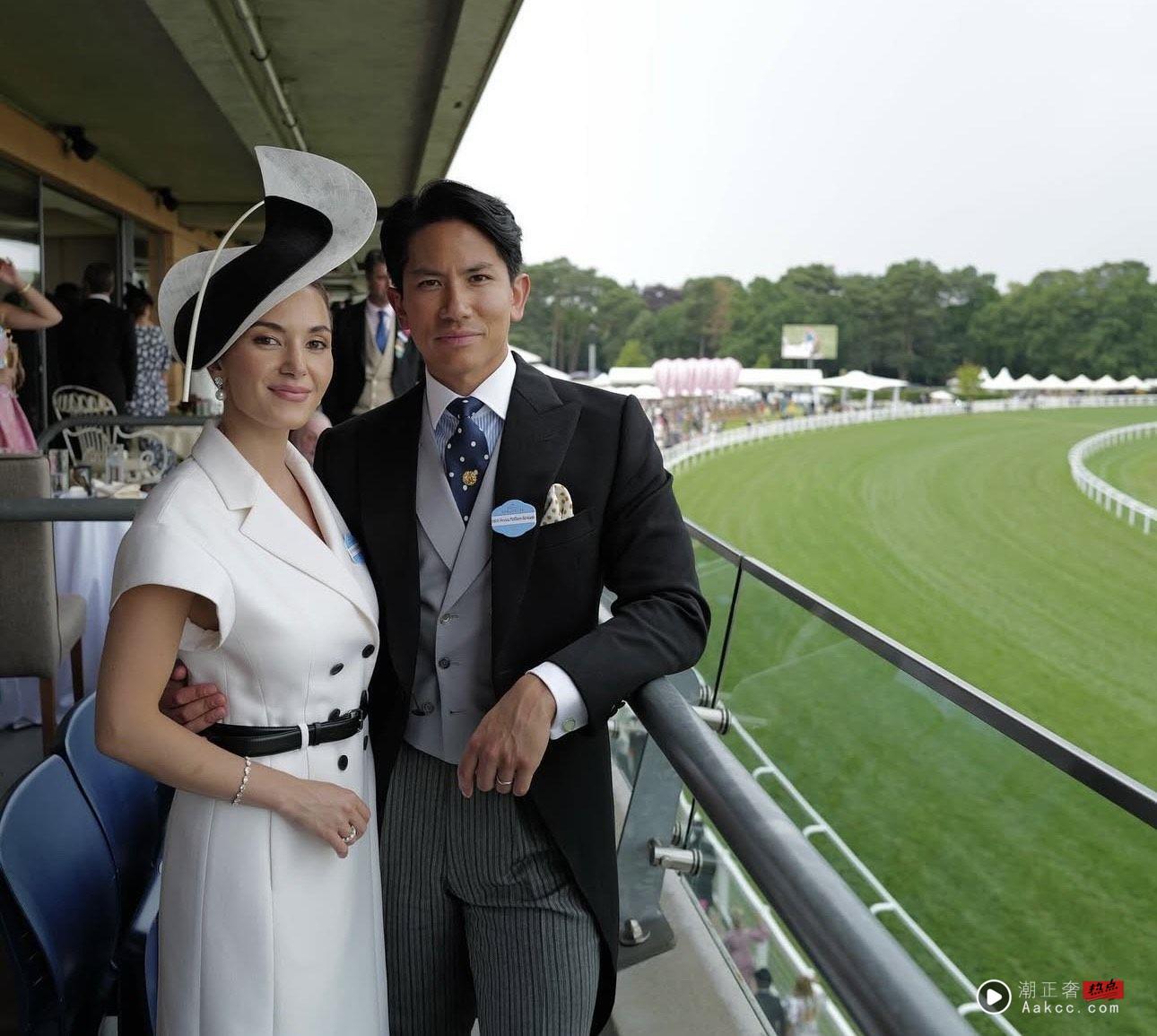 汶莱王子妃优雅现身英王室马赛　老公搂腰观赛闪瞎众人 时尚穿搭 图1张