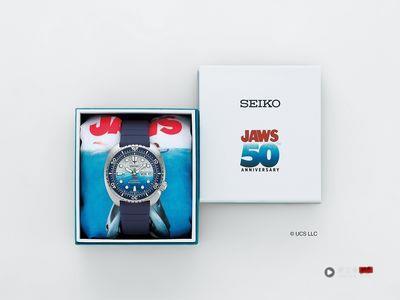 Seiko表面浮出大白鲨 纪念经典电影上映50周年