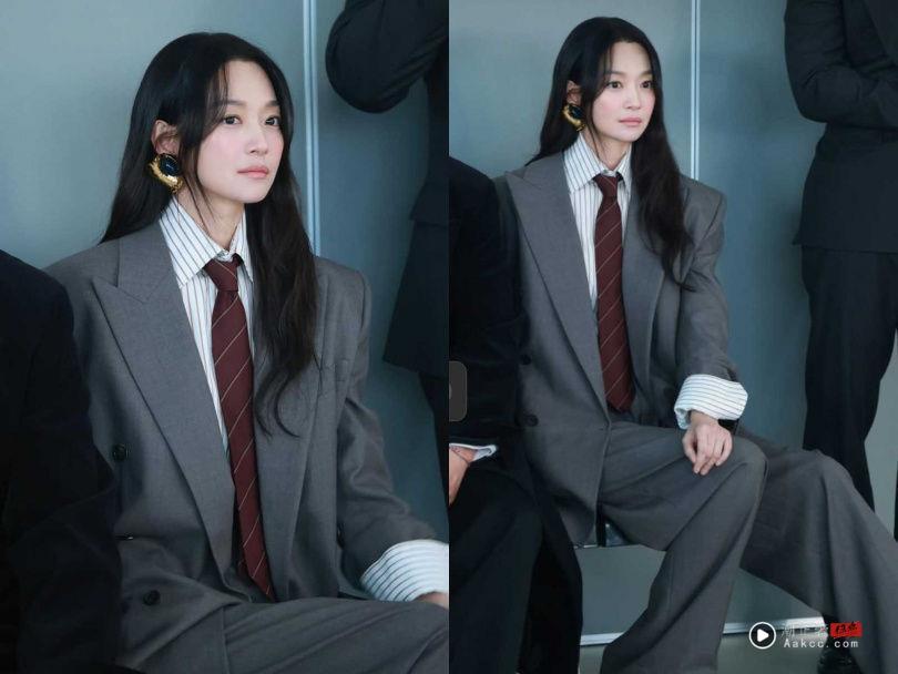 申敏儿化身《再婚皇后》气场超强！私服高级感穿搭　透视洋装辣秀美腿 时尚穿搭 图5张