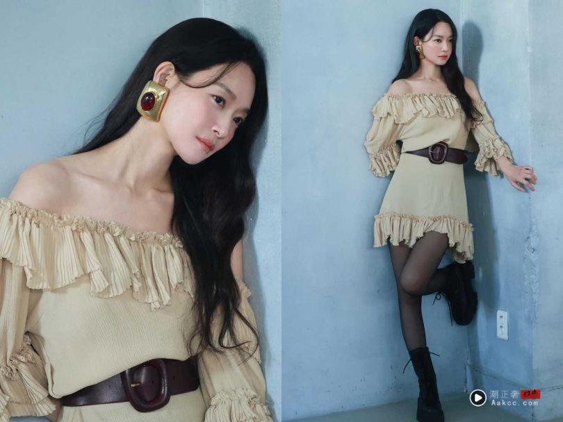 申敏儿化身《再婚皇后》气场超强！私服高级感穿搭　透视洋装辣秀美腿 时尚穿搭 图8张