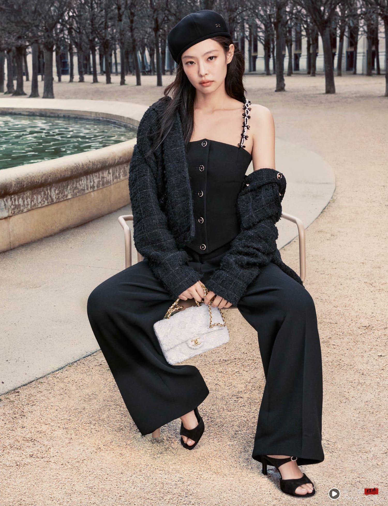 Jennie巴黎美照公开！秋冬前导CHANEL 25后背包、斜纹软呢手袋抢先看 名人名流 图2张