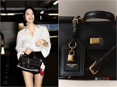 54岁金憓秀白皙长腿超冻龄！抢晒Dolce＆Gabbana新锁头包高级感破表