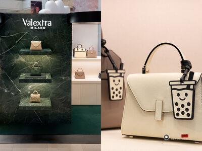 Valextra台北101质感绿店装!中国台湾限定珍奶吊饰、Iside静奢美包全到齐