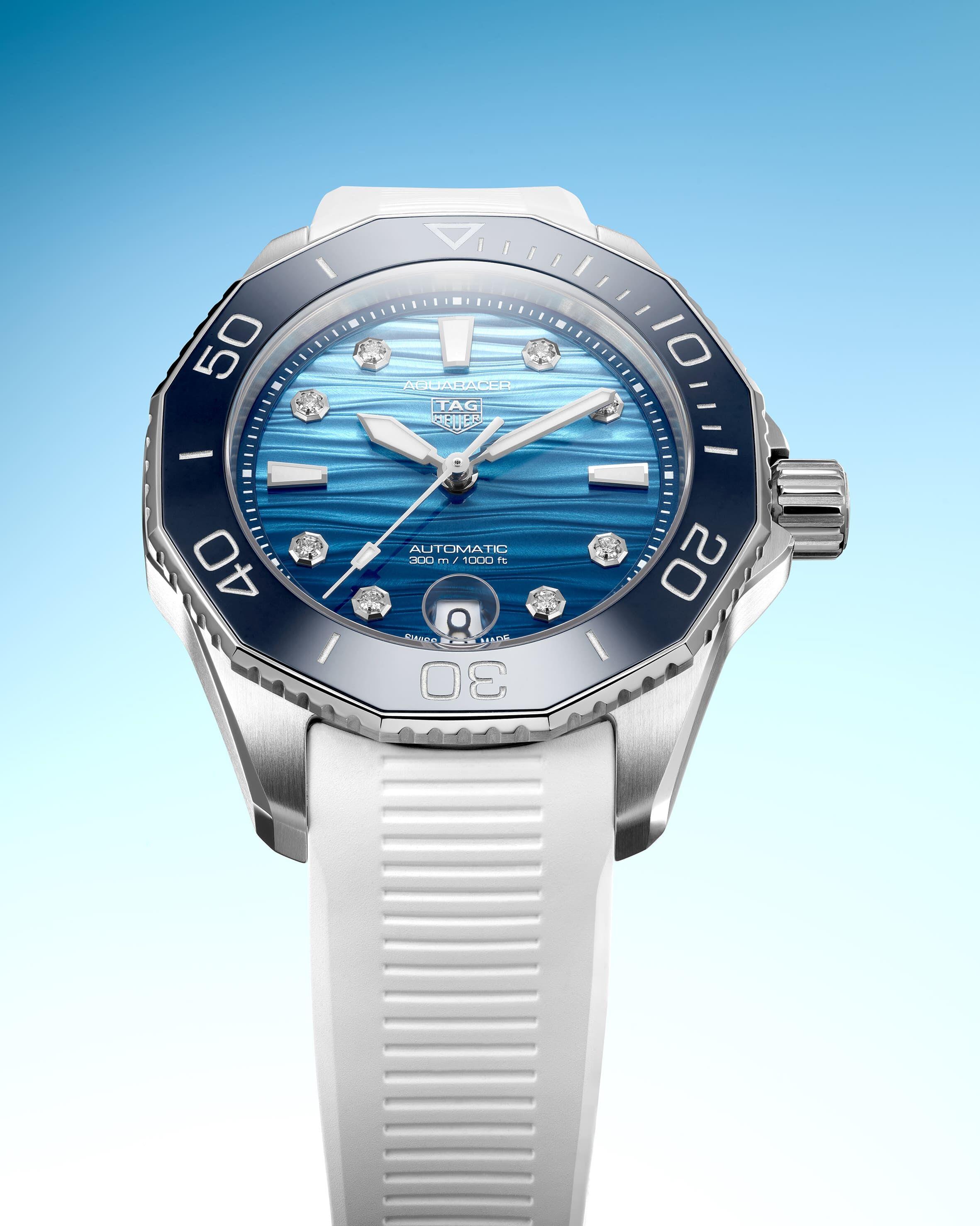 TAG Heuer潜水女表镶钻华丽一下　缤纷色款款亮眼 奢侈品牌 图3张