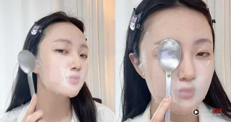 韩妞“敷面膜隐藏用法”一定要学！冰汤匙帮助消水肿、精华液不浪费 最新资讯 图6张