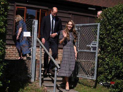 凯特王妃学院风造型惊喜现身　领教威廉吃布朗尼的坚持