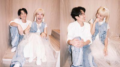 Lulu黄路梓茵甜嫁陈汉典！休闲牛仔“轻婚纱风”超配　洋溢幸福日常感