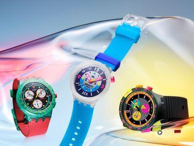 Swatch萤光表高调吸睛　重现80、90年代历史表款风采