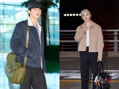 方灿、檀健次机场时尚超大FENDI包与吊饰成亮点　BTS Jin也出发米兰