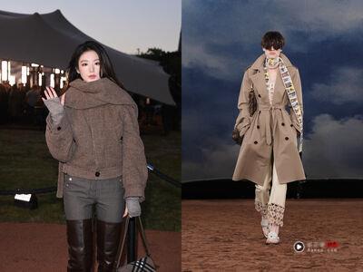 伦敦时装周／舒华看Burberry秀画面太美！流苏风衣、格纹撞色重塑英伦经典